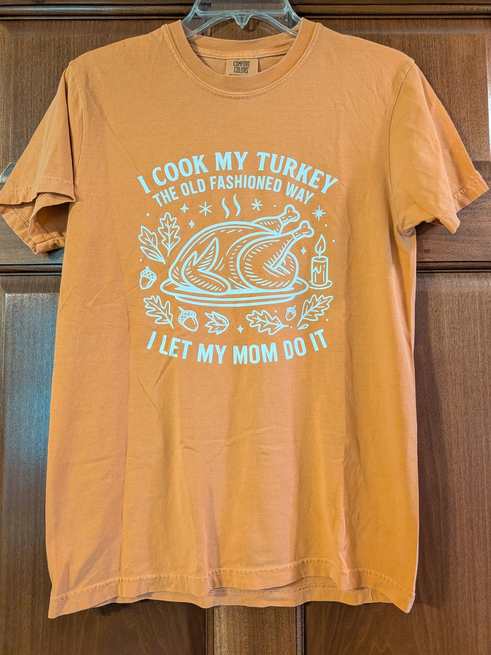 Comfort Colors Orange Funny Thanksgiving T-shirt - Small 🦃